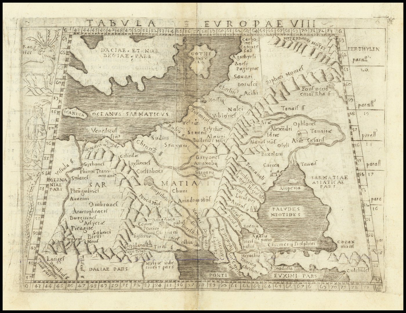 Historical map of the Dacian lands